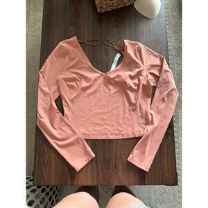 Lululemon Long Sleeve V Neck Crop